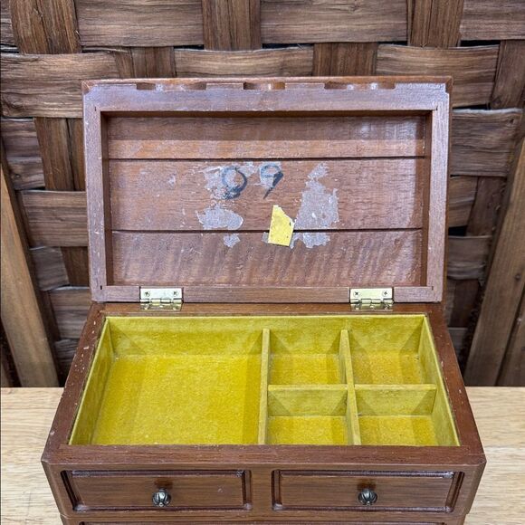 Wooden Jewelry Box Musical with Drawers - Picture 3 of 4